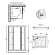 Душова кабіна Lidz Wawel SC90x90.SAT.LOW.FR скло Frost з піддоном Mazur