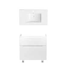 Тумба підлогова Qtap Scorpio 80х46 з умивальником Albatross QT71SC43959 білий