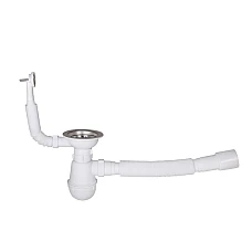 Сифон для кухонної мийки Lidz (WHI) LK14 (вихід 50 мм)