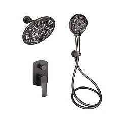 Душова система прихованого монтажу Qtap Slavonice QTSLA113GMB45899 Gunmetal Black PVD