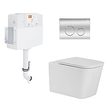 Комплект бачок з підлоговим унітазом Qtap Tern з кнопкою змиву