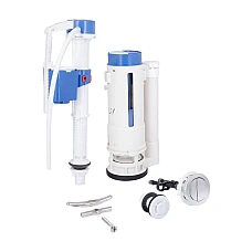 Комплект арматури Qtap WDI для бачка Swan з кнопкою змиву та клапаном 3/6L CHR