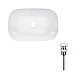 Комплект Qtap Robin: Раковина накладная прямоугольная 600x390x150 мм White + Донный клапан PU02