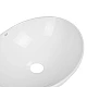 Комплект Qtap Dove: Раковина накладная овальная 415x340x140 мм White + Донный клапан PU02