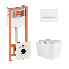 Комплект інсталяції Qtap Nest 4в1 з підвісним унітазом Tern з кнопкою змиву (QT17332303AW47511)