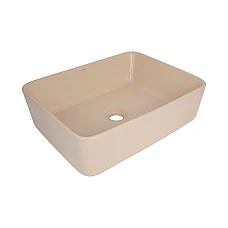 Раковина накладна Qtap Tern 480x370x135 мм, Beige, прямокутна, з донним клапаном QT17116069SB