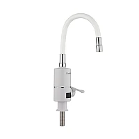 Проточний кран-водонагрівач з гнучким виливом для кухні Lidz Warm 065 LDWAR065WHI49097 White/White