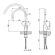 Змішувач для кухні Lidz Aria 015F3 (k35) з гнучким виливом LDARI015F3BGRP49564 Graphite/Black