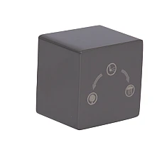 Ручка Qtap (25,8x32x32) для душової системи на три споживача Gemini Gunmetal Black PVD QTGEM258323250065