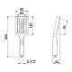 Лейка для ручного душа Qtap Rucni 120х80 мм прямоугольная QTRUCA121N3KCC Chrome
