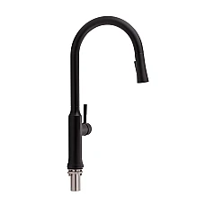 Чорний змішувач для кухні Q-tap Baruska 9137103UB