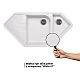 Кухонная мойка с дополнительной чашей Lidz 1000x500/225 WHI-01 (LIDZWHI011000500225)