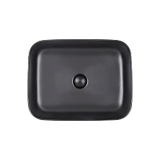 Умывальник-чаша Qtap Tern 50x40 с донным клапаном QT172195MBMB черный матовый