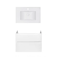 Тумба підвісна Qtap Scorpio 80х46 з умивальником Albatross E QT71SC43975 білий