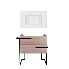 Тумба підлогова Qtap Taurus 70х44 з умивальником Albatross E QT71TA44019