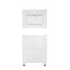 Тумба підлогова Qtap Tern 60х44 з умивальником Albatross 9H QT71TE44086 білий