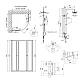 Душова кабіна 90x90 з душовою системою та змішувачем Qtap 6