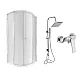 Душова кабіна 90x90 з душовою системою та змішувачем Qtap 6