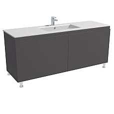 Тумба підлогова з раковиною 150х82 Qtap Scorpio GRAPHITE
