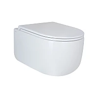 Унітаз підвісний Qtap Taurus безобідковий з сидінням Soft-close QT2433084EUQW