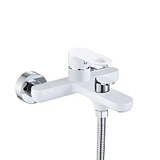 Смеситель для ванны Qtap Jay (c душевым гарнитуром) QTJAY259CRW45553 Chrome/White