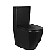 Комплект Qtap Robin Matt Black 2в1: унітаз підлоговий Rimless QT13222141ARMB і біде підлогове QT13442141CMB