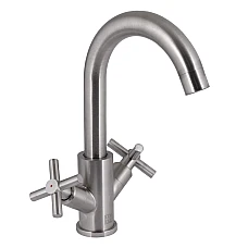 Змішувач для кухні Lidz Wind 161F двохвентильний LDWIN161FNKS46098 нікель