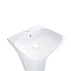 Комплект Qtap Crow: Раковина напольная моноблок 445x420x840 мм White + Донный клапан PU02O