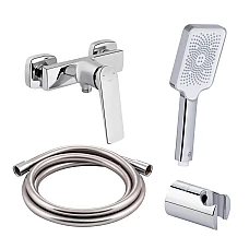 Комплект для душу Qtap Vlasta Chrome (QTVLA4028102C + QTRUC125CRM45777 + QTHADPVC200C + QTCRMA030)