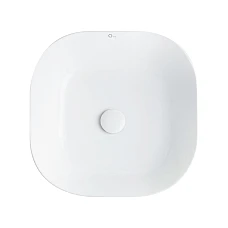 Раковина-чаша Qtap Kolibri 430х430х150 White с донным клапаном QT1011K396W