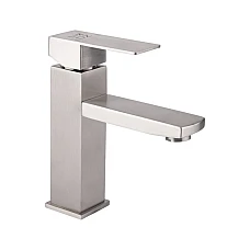 Змішувач для раковини Lidz Kubis 001F LDKUB001FNKS28534 нікель