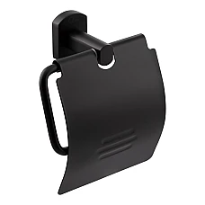 Чорний тримач для туалетного паперу Q-tap Liberty QTLIBBLM1151