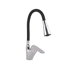 Змішувач для кухні Lidz Tani 007F3 з гнучким виливом LDTAN007F3BCR37649 чорний/хром