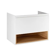 Тумба подвесная Qtap Robin 70х45 QT1374TPВ7001WWO белый/белый дуб
