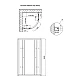 Душевая кабина Lidz Latwa SC80x80.SAT.HIGH.FR, стекло Frost 4 мм без поддона