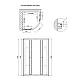 Душевая кабина Lidz Latwa SC90x90.SAT.LOW.GR, стекло тонированное 4 мм без поддона