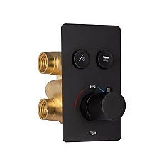 Змішувач прихованого монтажу для душу Qtap Votice QTVOT6442T105NKB чорний матовий