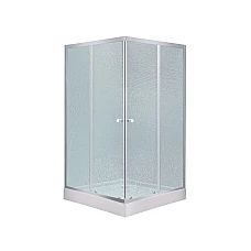 Набор Lidz душевая кабина Wawel SC80x80.SAT.LOW.FR, стекло Frost 4 мм + поддон Mazur