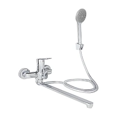 Смеситель для ванны Lidz Latwa 005 с поворотным изливом (c душевым гарнитуром) (k35) LDLAT005CRM45415 Chrome