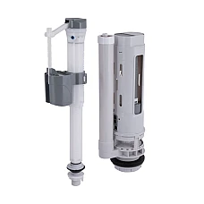 Комплект арматури для унітазу з кнопкою змиву та клапаном нижньої подачі води Qtap HY2 (Kalao) 3/6L CHR