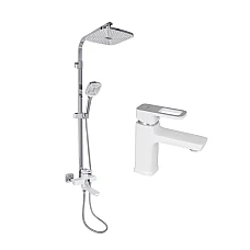 Набор смесителей Wawel 001 + Wawel 1030 White