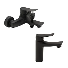 Комплект змішувачів для ванни та умивальника Qtap Nihonto 2в1 QTNH1022101CB47261