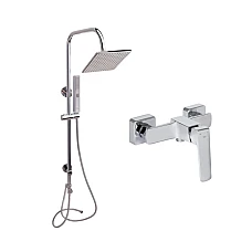 Комплект для душу Matice змішувач 4063103C та душова стійка Plava QT1001CRM хром