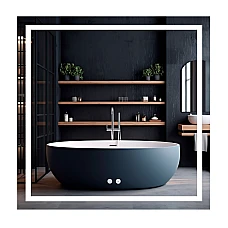 Дзеркало Qtap Mideya (MI1) 800x800 з LED-підсвічуванням Touch, з антизапотіванням, димером, рег. яскравості QT2078NCF808048477