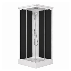 Душовий бокс Lidz Kubis SB90x90.SAT.LOW.GR, скло тоноване 4 мм