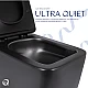 Унітаз підвісний Qtap Gemini Ultra Quiet 485×340×350 мм, Matt Black, з сидінням Slim Duroplast / Soft-close / Quick Release QTGEM28BLM50505