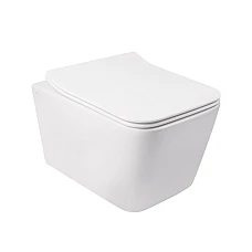 Унітаз підвісний Q-tap Crow QT05335170W безобідковий з сидінням