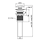 Донный клапан для раковины Qtap PU02O 225х70х70 White с переливом