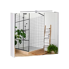 Зеркальный шкаф Qtap Albatross 80х70 White с LED-подсветкой QT0177ZP800LW