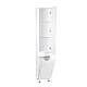 Пенал напольный Qtap Scorpio 190х35 с корзиной для белья QT1475PN1901KLW белый